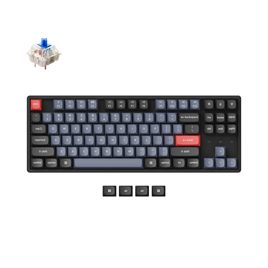 Keychron K8 Pro (K8P-J2) QMK/VIA Wireless Mechanical Keyboard Blue Switch (Hot-Swap) 80% Us Layout - Keychron 2.35.74.00.049