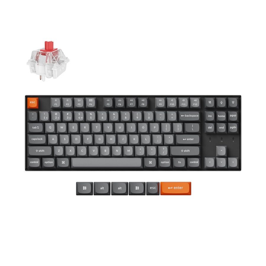 Keychron K8 Max (K8M-B1) QMK Wireless Mechanical Keyboard Red Switch RGB 80% US Layout - Keychron 2.35.74.00.050