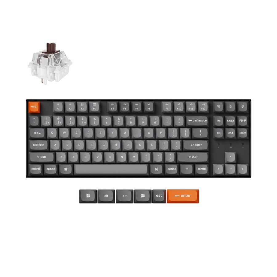 Keychron K8 Max (K8M-B3) QMK Wireless Mechanical Keyboard Brown Switch RGB 80% US Layout - Keychron 2.35.74.00.051