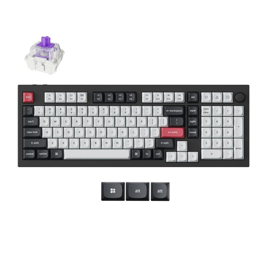 Keychron Q5 HE (Q5H-M1) QMK Wireless Custom Hall Effect Keyboard Purple Switch 96% US Layout - Keychron 2.35.74.00.054