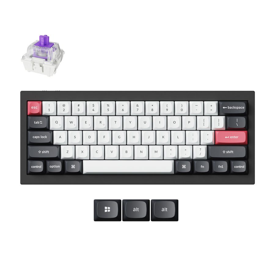Keychron Q4 HE (Q4H-C1) QMK Wireless Custom Hall Effect Keyboard Purple Switch 60% US Layout - Keychron 2.35.74.00.089