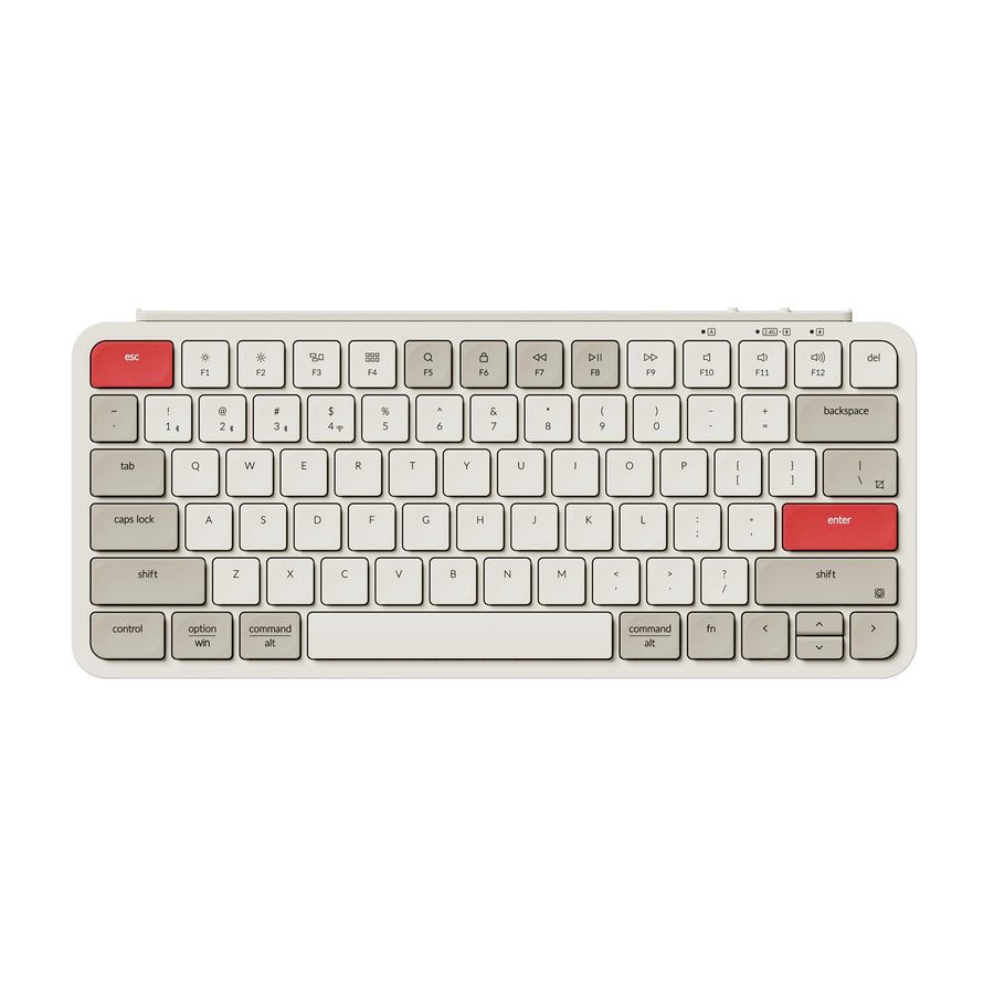 Keychron B1 Pro (B1P-K13) Ultraslim Mini Wireless BT Keyboard ZMK Online customize Retro Red 75% US - Keychron 2.35.74.00.095