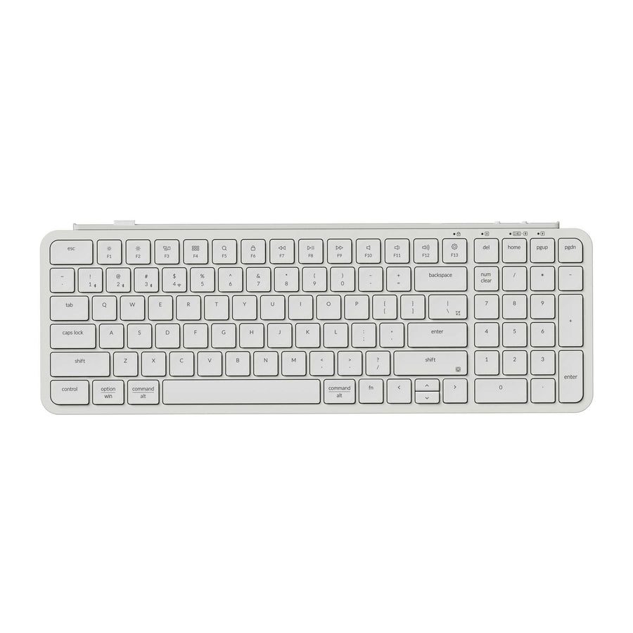 Keychron B2 Pro (B2P-K8) Ultraslim Mini Wireless BT Keyboard ZMK Online customize White 96% US Lay - Keychron 2.35.74.00.097
