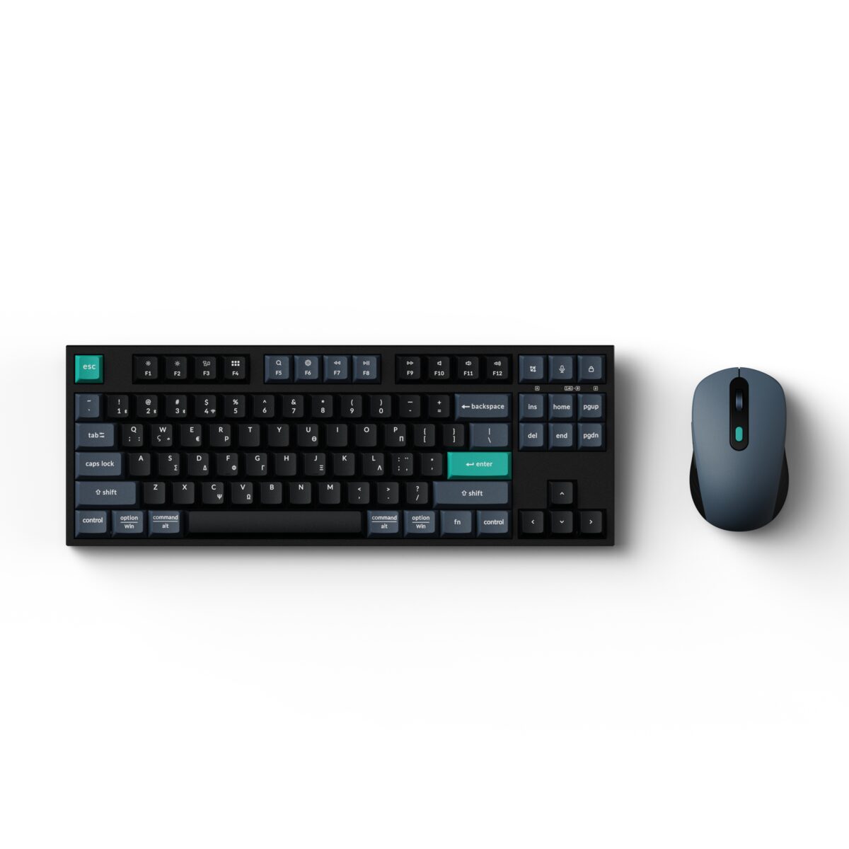 Keychron B33 Combo (KCBD1-GR) Wireless Keyboard and Mouse 80% GR Layout Black-Green - Keychron 2.35.74.00.104