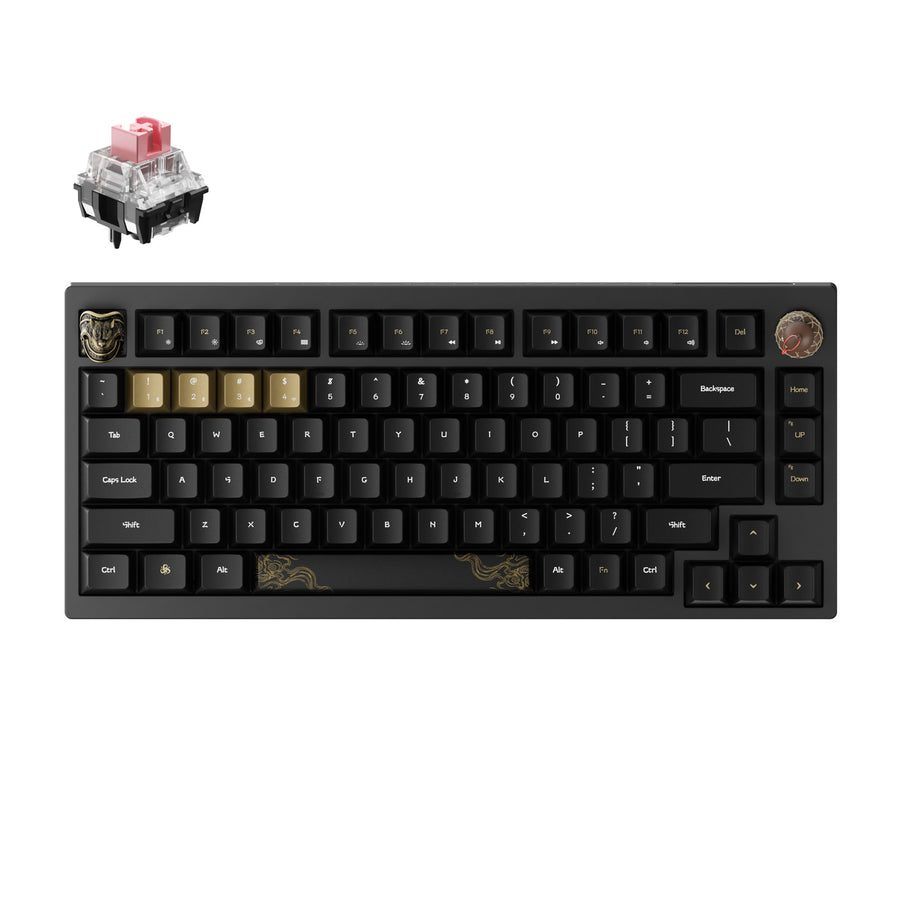 Keychron Black Myth Wukong Wireless Mech Keyboard (WKD-21) Deluxe Ed. TTC Gold Pink Switch 75% US - Keychron 2.35.74.00.110