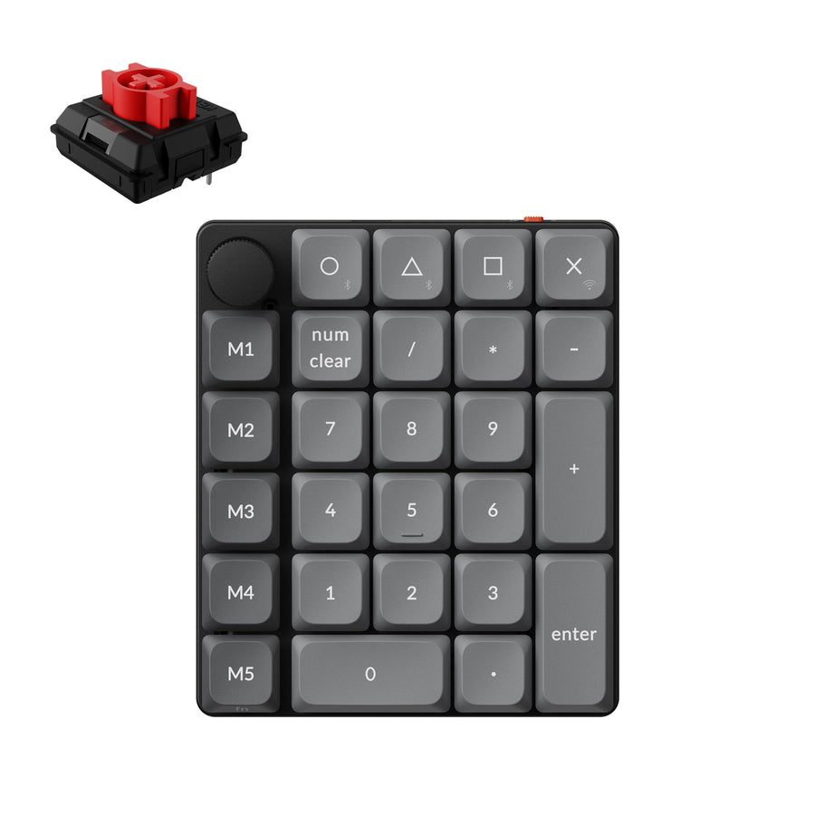 Keychron K0 Max (K0M-H1) QMK Wireless Custom Num Pad Mechanical Low Profile Red Switch RGB Hot-Swap - Keychron 2.35.74.00.115