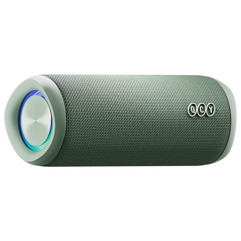 QCY SP7 Green -  Portable Bluetooth Speaker w Stereo Sound 40W, Mic for Calls, RGB Light Show - QCY 2.40.01.00.006