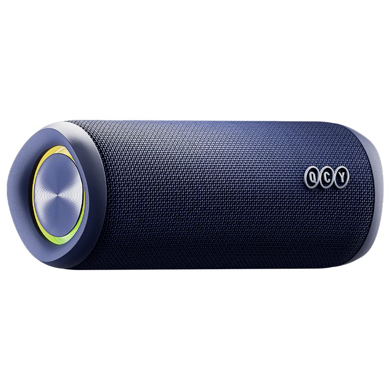 QCY SP7 Blue -  Portable Bluetooth Speaker w Stereo Sound 40W, Mic for Calls, RGB Light Show - QCY 2.40.01.00.007