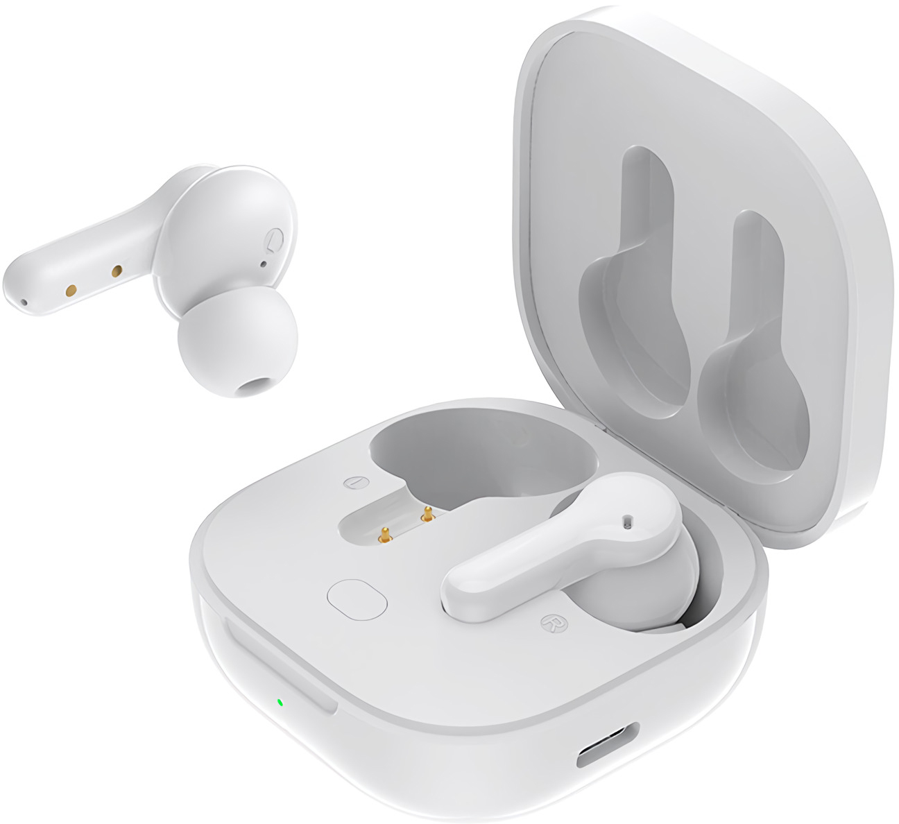 QCY T13 TWS WHITE Dual Driver 4-mic noise cancel. True Wireless Earbuds - Quick Charge 380mAh - QCY 2.40.01.01.017
