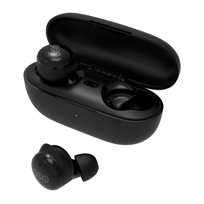 QCY T17 TWS BLACK 6mm dynamic driver-mic noise cancel. Music time: 4h. Calling time: 3,5h. Bluetooth - QCY 2.40.01.01.023