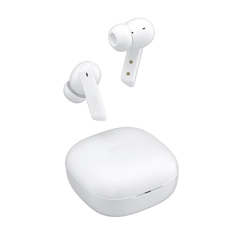 QCY HT05 Melobuds ANC TWS WHITE Dual Driver 6-mic noise cancel. True Wireless Earbuds - 10mm drivers - QCY 2.40.01.01.039