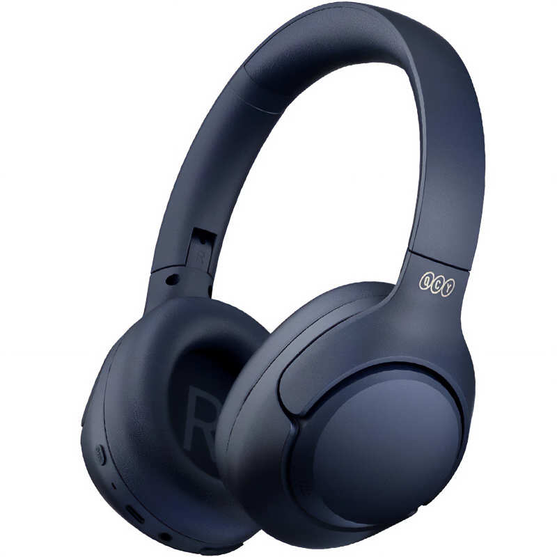 QCY H3 High-Res Headset Blue - w. Mic, Active Noise Canceling with 4 mode ANC 60h Multipoint - QCY 2.40.01.01.052
