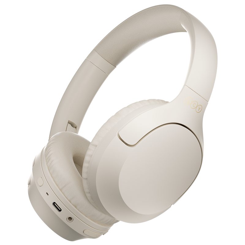 QCY H2 PRO Headset White V5.3 Bluetooth ENC Call Noise Cancelling Headphones 60h Multipoint Connect - QCY 2.40.01.01.056