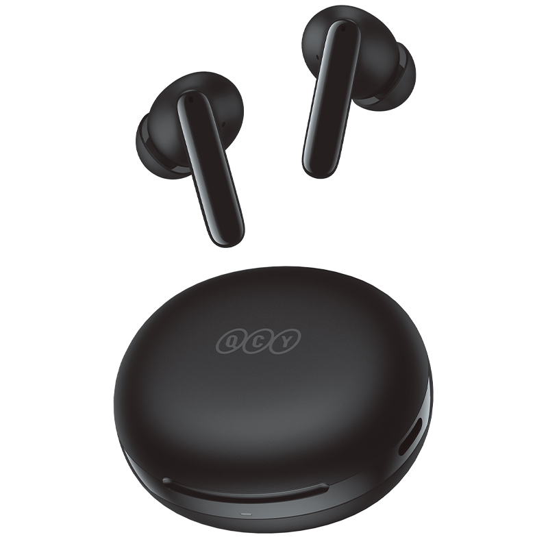 QCY T13 ANC 2 Black - TWS 28dB active noise canceling 10mm drivers, BT 5.3 30 hours True Wireless - QCY 2.40.01.01.060