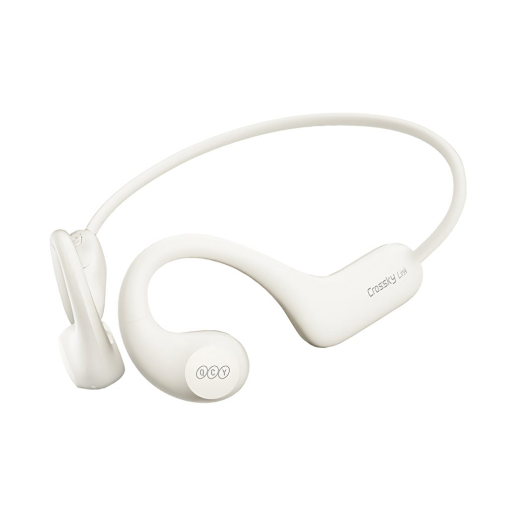 QCY Crossky Link White- Open Ear Air Bone Conduction Headphones Sports Waterproof IPX6 Headset BT5,3 - QCY 2.40.01.01.065
