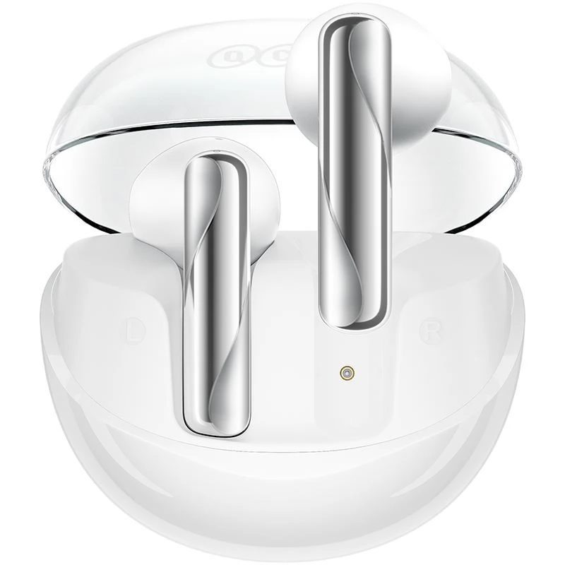 QCY Ailypods Clear White - Semi-Ear 13mm driver, wind cancel ENC for calls, NCVM & Air case TWS BT - QCY 2.40.01.01.081