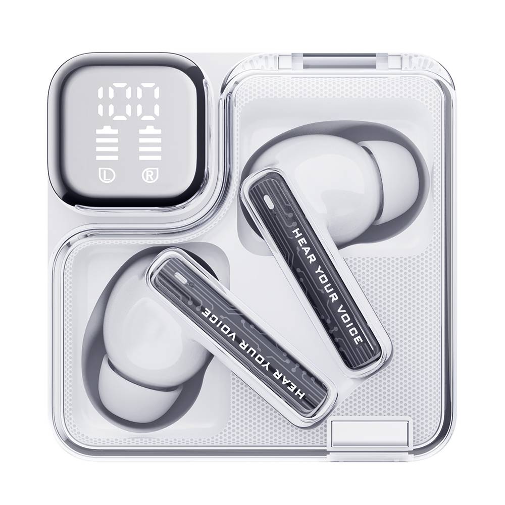 QCY Melobuds Neo White - TWS BT Earbuds with LED Display, Dual Connection, Anti-air calls 7h - QCY 2.40.01.01.082