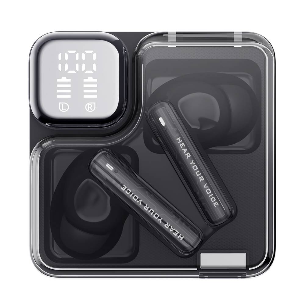 QCY Melobuds Neo Black - TWS BT Earbuds with LED Display, Dual Connection, Anti-air calls 7h - QCY 2.40.01.01.083