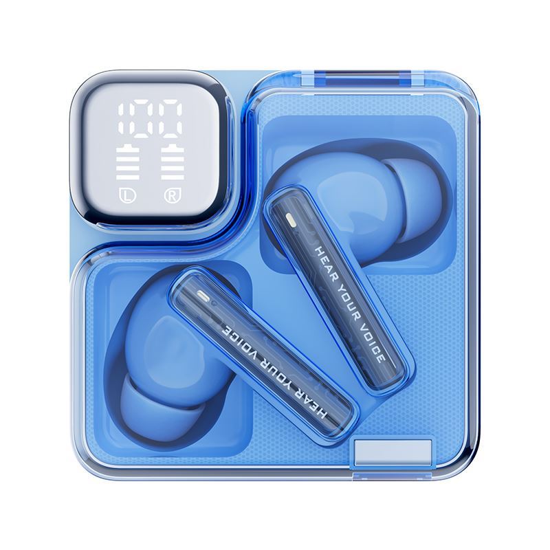 QCY Melobuds Neo Blue - TWS BT Earbuds with LED Display, Dual Connection, Anti-air calls 7h - QCY 2.40.01.01.085