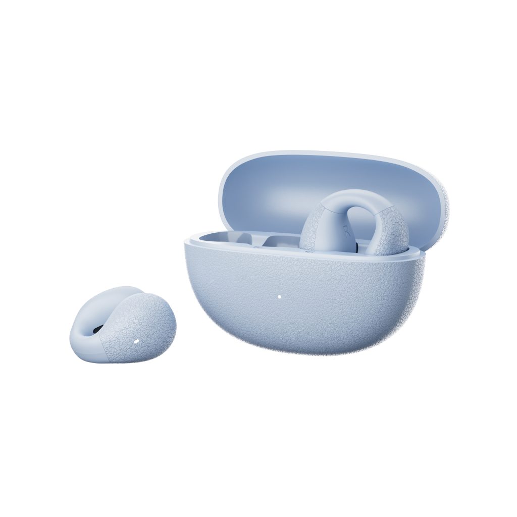 QCY Crossky C10 Blue Open Ear TPU Earclip, IPX5 Call Noise Reduction BT 5.4 Earbuds 30h - QCY 2.40.01.01.126