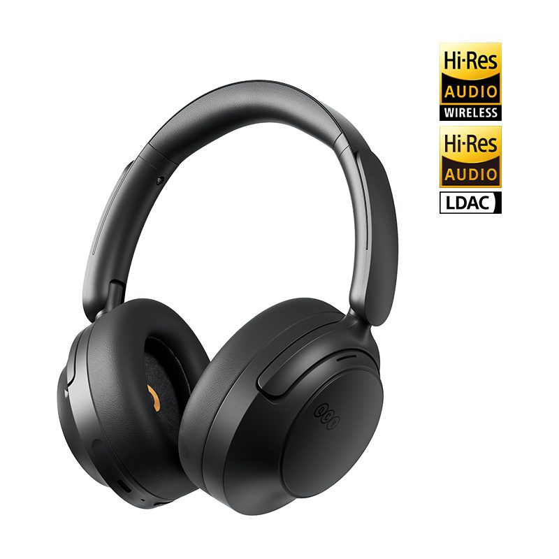 QCY H3S Headset Black - Type-C & Bluetooth 6.0 ANC iOS/Android Call Noise Cancelling Headphones 102h - QCY 2.40.01.01.140