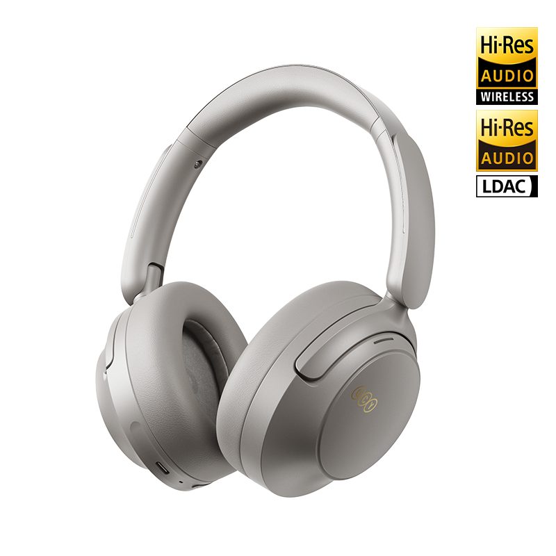 QCY H3S Headset Grey - Type-C & Bluetooth 6.0 ANC iOS/Android Call Noise Cancelling Headphones 102h - QCY 2.40.01.01.142