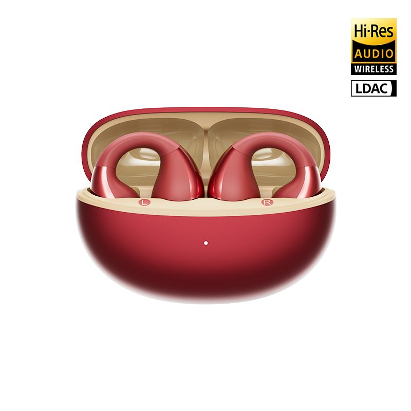 QCY Crossky C30S Red (QT33S) Open Ear BT6.0 LDAC/AAC/SBC Earbuds 40h Call noise AI cancelation Dual - QCY 2.40.01.01.143