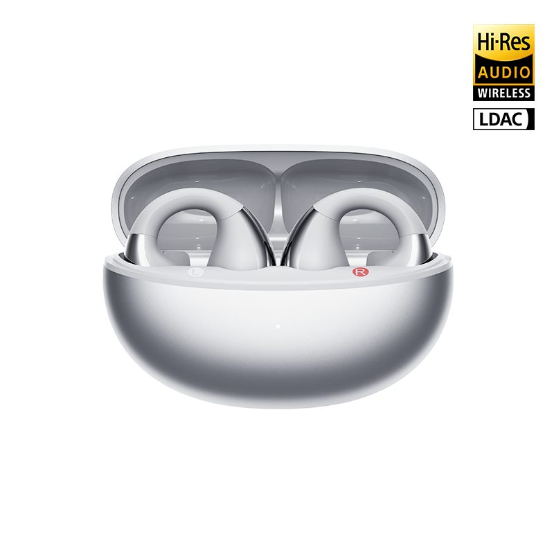 QCY Crossky C30S Silver (QT33S) Open Ear BT6.0 LDAC/AAC/SBC Earbuds 40h Call noise AI cancelation Du - QCY 2.40.01.01.144