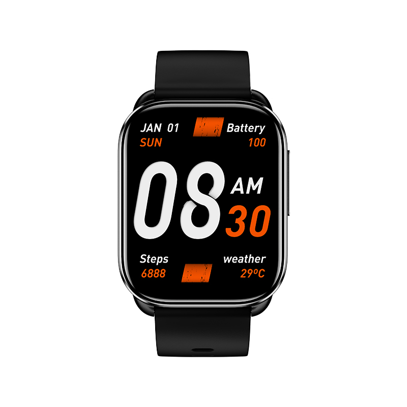 QCY Watch GS S6 Black - 2,02" large TFT touch, 320x502 60Hz, Call BT Smart Watch IPX8 14day - QCY 2.40.01.03.004