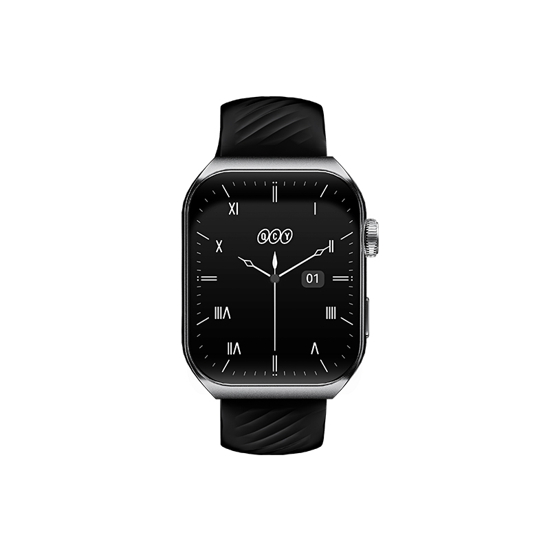 QCY Watch GS2 S5 Black - 1,96" large AMOLED touch, 410x502 60Hz, 100+ faces Call BT Smart Watch IPX8 - QCY 2.40.01.03.009